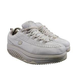 Skechers Shoes Womens 9 Shape Up Sneaker Work Slip Resistant Leather White Retro